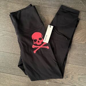 lululemon athletica Align Black Leggings with Red Skull Design